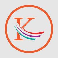 graphic illustration of the letter K logo perfect for shop brands, company logos, businesses, souvenirs, etc vector