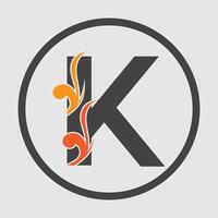 graphic illustration of the letter K logo perfect for shop brands, company logos, businesses, souvenirs, etc vector