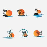 panorama of natural beach beauty vector