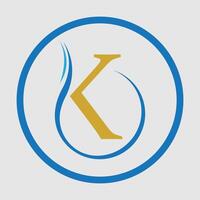 graphic illustration of the letter K logo perfect for shop brands, company logos, businesses, souvenirs, etc vector