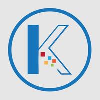 graphic illustration of the letter K logo perfect for shop brands, company logos, businesses, souvenirs, etc vector