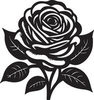 Rose art icon illustration vector