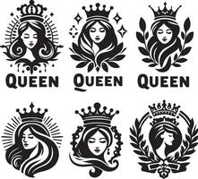 Queen art icon illustration vector