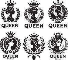 Queen art icon illustration vector