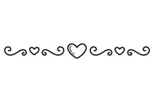 Decorative border with hearts for design of wedding invitations and greeting cards vector