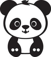 Panda head illustration vector