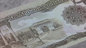 1000 afghans nationale devise légal soumissionner billet de banque facture proche en haut 5 video