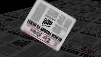 Black Friday newspaper motion graphics animation video