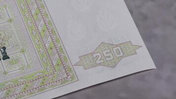 250 azerbaiyano manat azn nacional moneda dinero billete de banco cuenta central banco 6 6 video