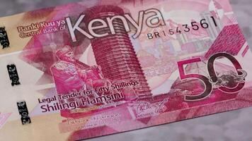 50 Kenia Schilling National Währung Geld legal zärtlich Rechnung Bank 5 video