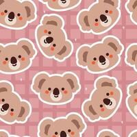 seamless pattern cartoon koala. cute animal pattern for gift wrap paper vector