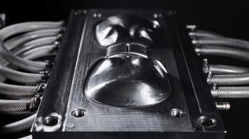 High-precision and high-tech steel casting mold, manufactured by a modern CNC machine. Technology for mass production of plastic products using injection molding. video