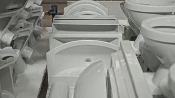 Plant for the production of ceramic sanitary ware. The line is not an enterprise where enamel is baked on sinks and toilets. video