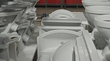 Plant for the production of ceramic sanitary ware. The line is not an enterprise where enamel is baked on sinks and toilets. video