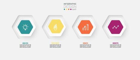 Business concept infographic template with option. vector