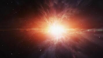 ein hell Supernova Das explodierte Bildung ein Nebel. video