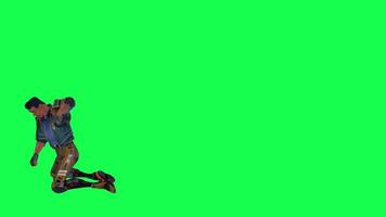 3d cartoon character green screen chroma key soldier space man cute walk talk run action deffernt vewe video