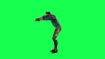 3d cartoon character green screen chroma key soldier space man cute walk talk run action deffernt vewe video