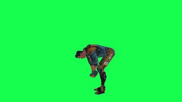 3d cartoon character green screen chroma key soldier space man cute walk talk run action deffernt vewe video