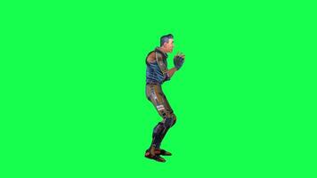 3d cartoon character green screen chroma key soldier space man cute walk talk run action deffernt vewe video