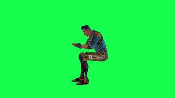 3d cartoon character green screen chroma key soldier space man cute walk talk run action deffernt vewe video