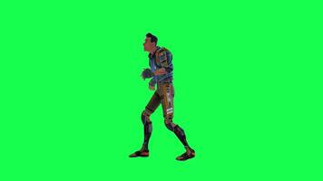 3d cartoon character green screen chroma key soldier space man cute walk talk run action deffernt vewe video