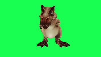 3d trex dinosaur green screen chroma key render animation different angle animal video