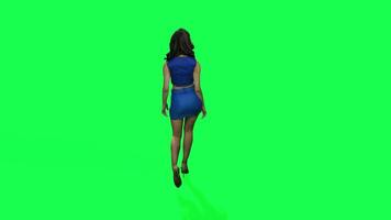 3d personas verde pantalla chorma llave caminar hablar en diferente ángulo hombre mujer dama video