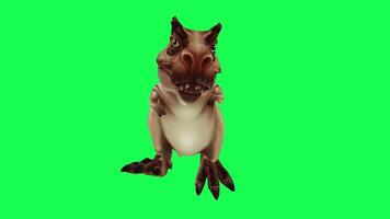 3d trex dinosaur green screen chroma key render animation different angle animal video