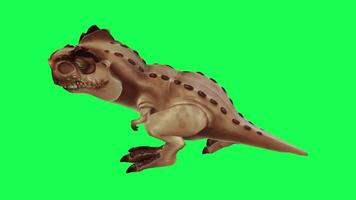 3d T-Rex Dinosaurier Grün Bildschirm Chroma Schlüssel machen Animation anders Winkel Tier video