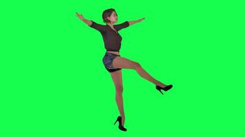 3d people green screen chorma key walk talk in different angle man woman lady video