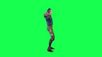 3d cartoon character green screen chroma key soldier space man cute walk talk run action deffernt vewe video