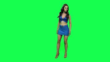 3d people green screen chorma key walk talk in different angle man woman lady video