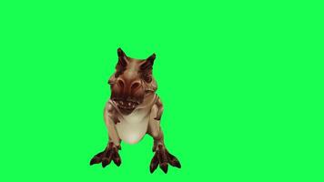 3d trex dinosaur green screen chroma key render animation different angle animal video