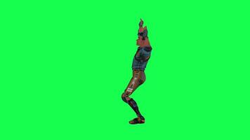 3d cartoon character green screen chroma key soldier space man cute walk talk run action deffernt vewe video