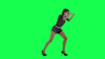 3d people green screen chorma key walk talk in different angle man woman lady video