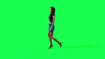 3d people green screen chorma key walk talk in different angle man woman lady video