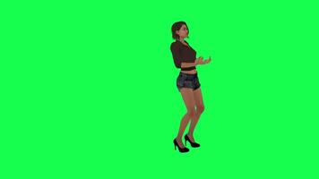 3d people green screen chorma key walk talk in different angle man woman lady video