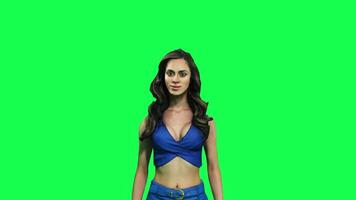 3d people green screen chorma key walk talk in different angle man woman lady video