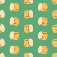 Banana Seamless Pattern, Banana slice vector