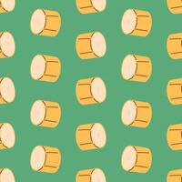 Banana Seamless Pattern, Banana slice vector