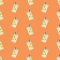 Orange Seamless Pattern, orange juice, smoothie vector