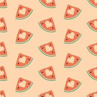 Watermelon Seamless Pattern, watermelon slice vector