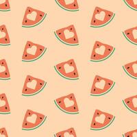 Watermelon Seamless Pattern, watermelon slice vector