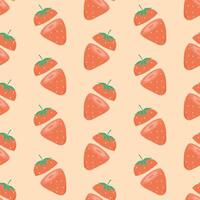 Strawberry Seamless Pattern, Strawberry slice vector