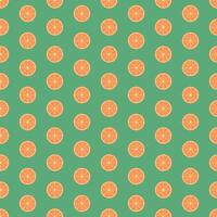 Orange Seamless Pattern, Orange slice vector