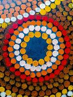 Colorful wall mosaic photo