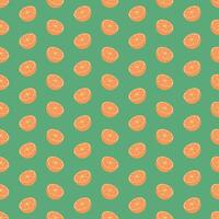 Orange Seamless Pattern, Orange slice vector