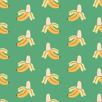 Banana Seamless Pattern Doodle Cartoon vector