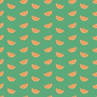 Orange Seamless Pattern, Orange slice vector